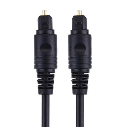 Toslink Digital Optical Audio Cable for Home Theater Connections - 2m Toslink male to male cable showing both connectors