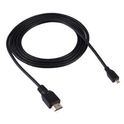 Micro HDMI to HDMI Cable for 1.5 Meter Device Connections - black cable with micro HDMI and standard HDMI connectors