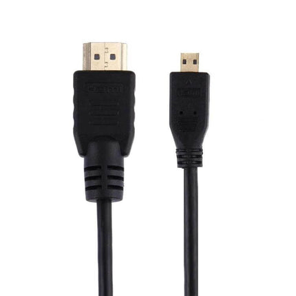 Micro HDMI to HDMI Cable for 1.5 Meter Device Connections – black cable with Micro HDMI and HDMI connectors