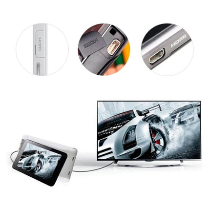 Black 1.5m Micro HDMI to HDMI Cable for Device Connections - black cable connecting tablet to TV for HD video playback