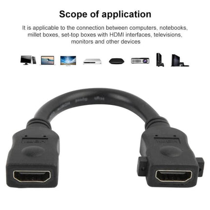 Compact 18cm HDMI Female to Female Extension Cable for Devices - short HDMI female-to-female adapter for TVs, laptops, set-top boxes and monitors