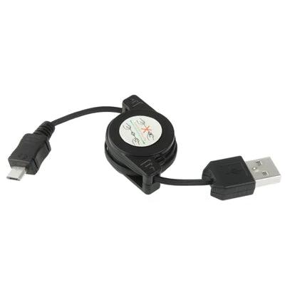 Retractable Cable for Everyday Device Charging and Transfers – compact retractable USB 2.0 to Micro USB for tangle-free charging and data transfer