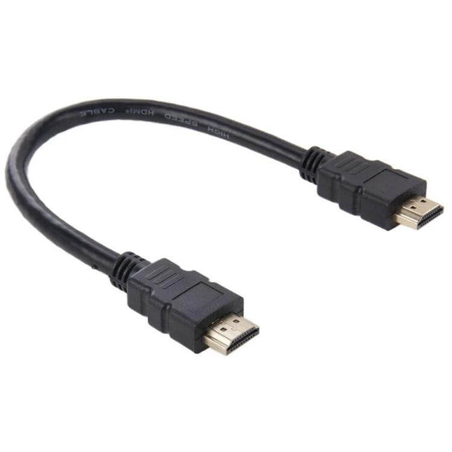 Short 28cm Gold Plated HDMI Cable for Home Entertainment, compact gold-plated HDMI cable for tight TV and AV setups