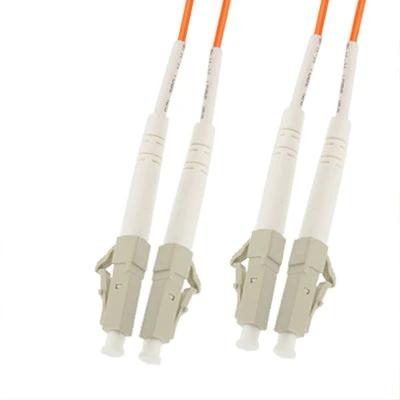 LC-LC Dual-Core Multi Mode Fiber Optic Jumper Cable, 3 Meters - orange dual-core LC-LC multimode patch cable for data centers and LANs