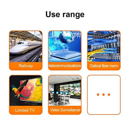 SC-SC Single Mode Fiber Optic Jumper for Network Connections, 3 Meters - orange 3m jumper used for telecommunications, optical fiber rooms, CCTV and cable TV