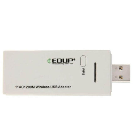 EDUP Dual-Band USB WiFi Adapter for Wireless Connectivity - white 11AC1200M USB WiFi adapter with WPS button for improved range and stable streaming