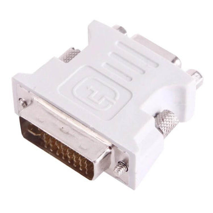 DVI-I to VGA Video Adapter for Computer Monitors and Projectors — white DVI-I to VGA converter for monitors and projectors