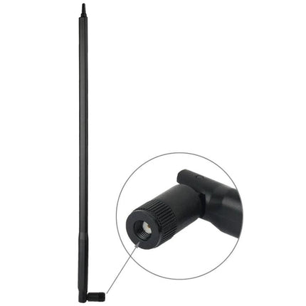 2.4 GHz Wi-Fi Antenna for Boosting Router Network Coverage - black vertical replacement antenna with swivel SMA connector