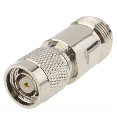Adapter for RF Antenna Connections: N Female to RP-TNC Male metal RF adapter for antennas and routers