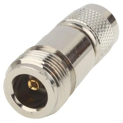 Adapter for RF Antenna Connections: N Female to RP-TNC Male - nickel-plated RF connector adapter for antennas and routers