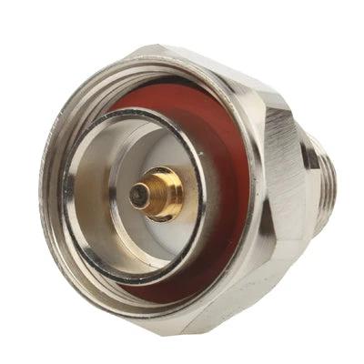 RF Coaxial Connector for Everyday Electronics and Communication Use - L29 / N-JK male connector close-up showing central pin and threaded body