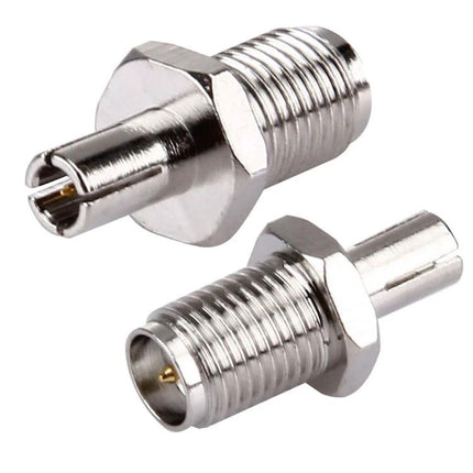 RP-SMA to TS9 Adapter for Wireless Antenna Connections — metal coaxial adapter pair for router hotspot IoT signal bridging