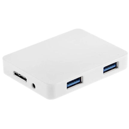 USB 3.0 Hub with 4 Ports and Transmission Cable for Device Connections slim white 4-port hub for connecting drives keyboards mice