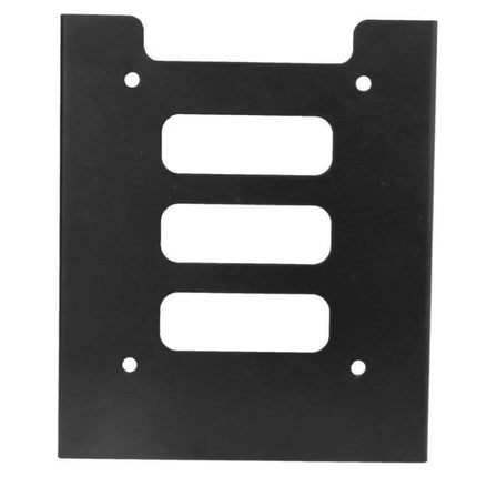 Durable Metal Adapter Bracket for 2.5 to 3.5 Inch Hard Drives - black steel mounting adapter for installing 2.5" SSD/HDD into 3.5" bay
