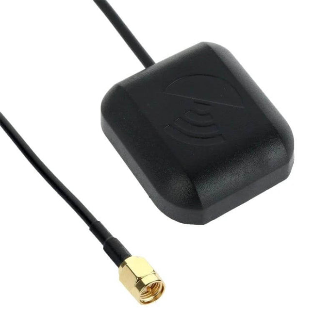 Magnetic Base Vehicle GPS Antenna with 3-Meter Cable - black GPS patch antenna with low noise amplifier and SMA connector for vehicle use