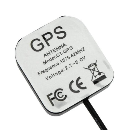 Magnetic Base Vehicle GPS Antenna with 3-Meter Cable — square GPS patch antenna with cable, low-noise amplifier for improved vehicle navigation and fleet tracking