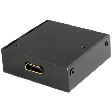 Compact VGA to HDMI 1080P Converter Box for PC and TV Use - compact black converter box with HDMI output for connecting older PCs to modern TVs (1080p)