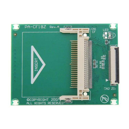 Compact CF Card Adapter for 1.8-Inch CE ZIF PATA Devices green PCB with ZIF connector and CF slot for replacing 1.8-inch CE ZIF PATA drives