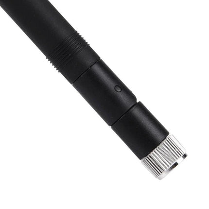 9dBi Gain Antenna for 1.2GHz Wireless Devices with SMA Connector black antenna with SMA male connector close-up for FPV drones and video transmitters