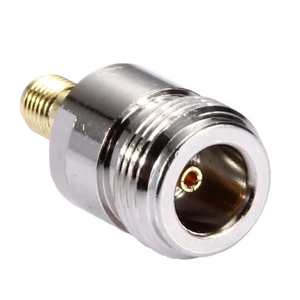RP-SMA Female to N Female Connector Adapter for Antennas - chrome RF adapter for WiFi routers and ham radio