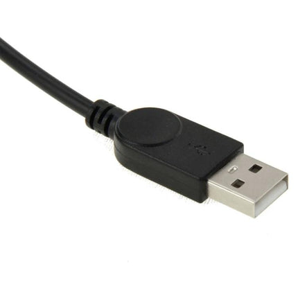 Compact Cable for Everyday Device Charging Connections — black Micro USB male to USB male charging cable on white background