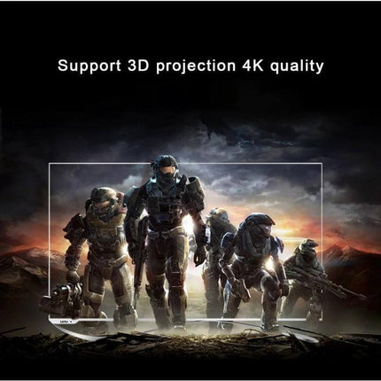 Compact Mini 1x2 HDMI Splitter for Home TV and Projector Use - gaming scene showing 4K 3D projection across TV and projector screens