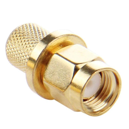 Gold Plated SMA Male Crimp Connector for RG58 RF Cables – gold-plated SMA male RF crimp connector for RG58 cable, secure antenna and amateur radio terminations
