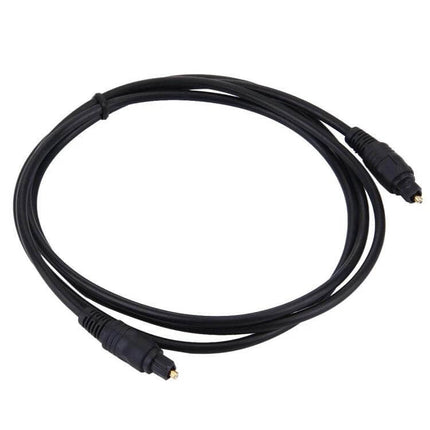 Digital Toslink Audio Cable with Gold Plated Connectors, 1.5 Meters - black optical cable with gold-plated connectors for home audio setups