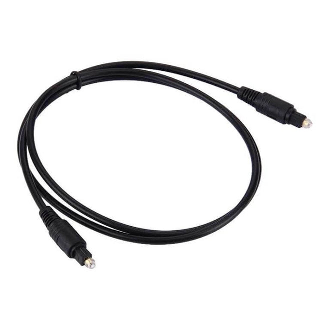 Gold Plated 1 Meter Digital Optical Toslink Audio Cable black cable with gold-plated connectors for clear home audio connections