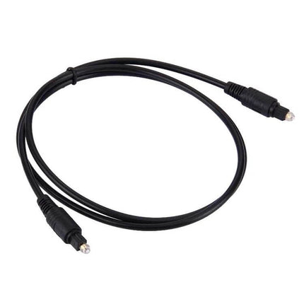 Gold Plated 1 Meter Digital Optical Toslink Audio Cable black cable with gold-plated connectors for clear home audio connections