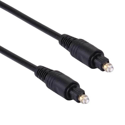 Gold Plated 1 Meter Digital Optical Toslink Audio Cable - black cable with gold-plated Toslink connectors for clear audio between DVD player and receiver