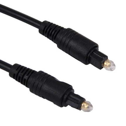 Toslink Digital Optical Audio Cable with Gold Plating and 3 Meter Length showing gold-plated connectors and black cable