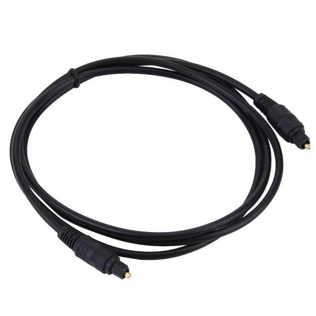 Digital Toslink Audio Cable with Gold Plated Connectors, 1.5 Meters - black optical cable for DVD players, receivers, clean digital audio connection