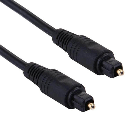Digital Toslink Audio Cable with Gold Plated Connectors, 1.5 Meters - 1.5m black cable with gold-plated optical connectors for home audio