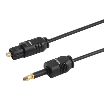 Digital Optical Audio Cable: TOSLink to 3.5mm Male, 0.8 Meters Long – black TOSLink to 3.5mm digital audio cable for home AV connections