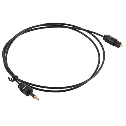 Digital Optical Audio Cable: TOSLink to 3.5mm Male, 0.8 Meters Long - black TOSLink to 3.5mm digital audio cable for home audio