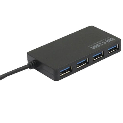 Practical USB Hub for Everyday Laptop Connections - black 4-port USB 3.0 hub for mouse keyboard external drives