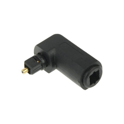 Right-Angle TOSLINK Digital Audio Adapter for Optical Cables, black 90-degree rotating optical audio connector
