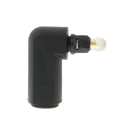 Right-Angle TOSLINK Digital Audio Adapter for Optical Cables black 90-degree rotating right-angle optical adapter