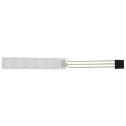 10-Piece Set of 1x5 Matrix Membrane Switch Keypads for Electronics - slim 1x5 membrane keypad strip with 5 round contacts and 6-pin ribbon connector