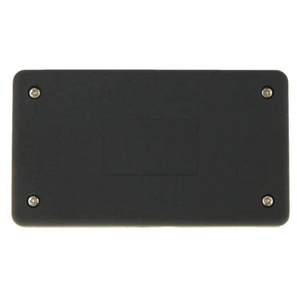 Compact HDMI Selector Switch with Remote for Home Devices and TVs, top view of compact black HDMI switch box