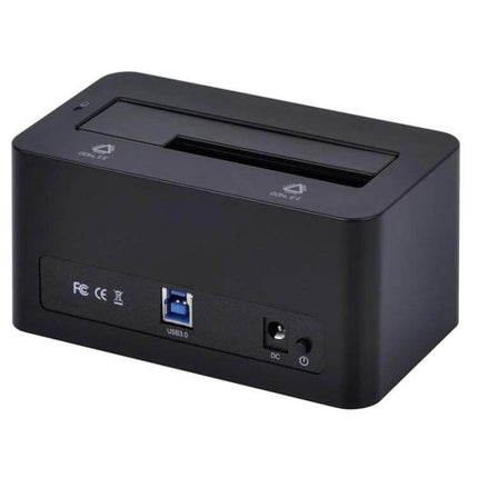 Orico Hard Drive Docking Station for 2.5 and 3.5 Inch Drives - black USB 3.0 dual-slot dock for quick swap, backups and diagnostics