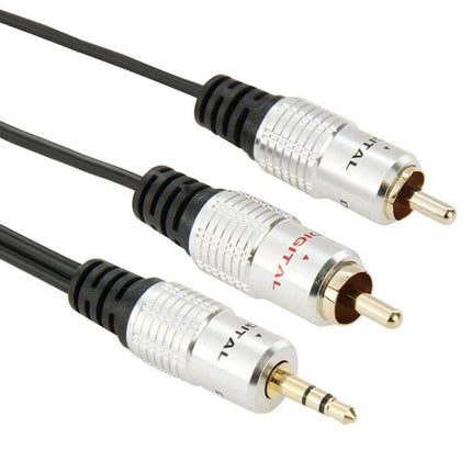3.5mm Stereo Jack to Dual RCA Audio Cable, 1.5 Meters – male 3.5mm to dual RCA leads for connecting smartphones, laptops to stereos