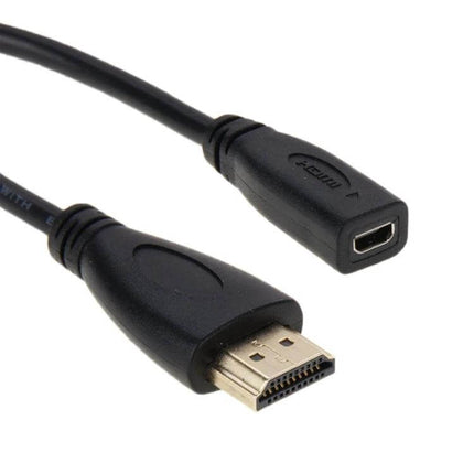 20cm HDMI to Micro HDMI Adapter Cable for HD Video Connections black cable with standard HDMI plug and micro HDMI female connector
