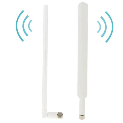 External 4G LTE Antenna for Enhancing Router Signals - white external antenna pair boosting router cellular signal for rural or weak coverage