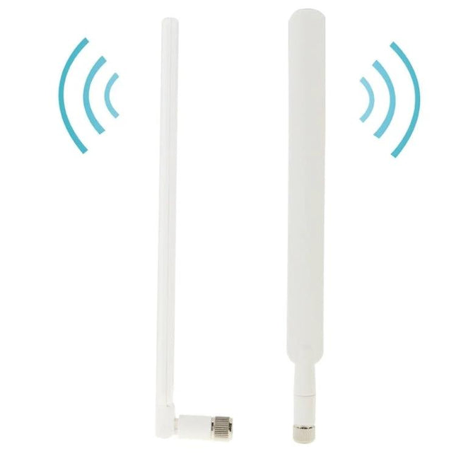 External 4G LTE Antenna for Enhancing Router Signals - white external antenna pair boosting router cellular signal for rural or weak coverage