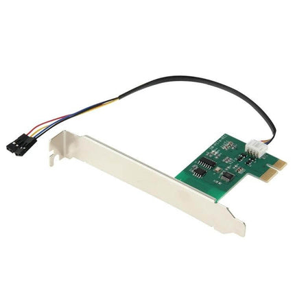 Compact Wireless Deck Switch Card with Remote for Motherboard Use - low-profile PCIe card with cable and metal bracket for remote deck switching