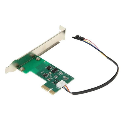 Compact Wireless Deck Switch Card with Remote for Motherboard Use - PCIe card with bracket and remote cable