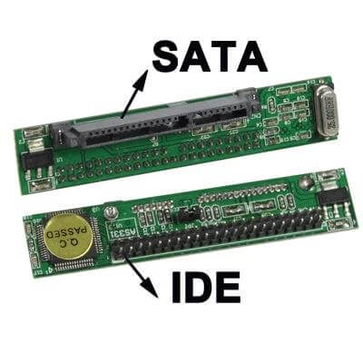 IDE to SATA Converter Adapter for Optical Drives and HDDs - compact PCB adapter linking IDE drives to SATA ports for repurposing CD/DVD/HDD storage