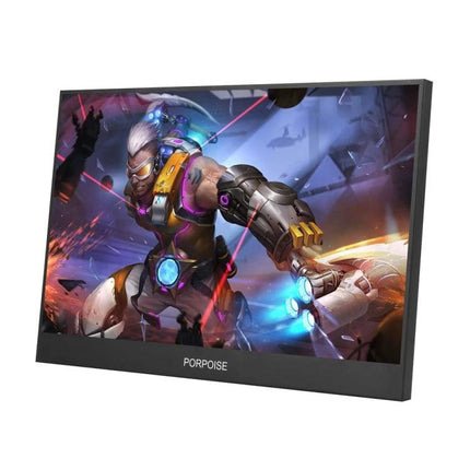 15.6 Inch HDR Portable Monitor for Gaming and Everyday Use - slim portable 1920x1080 gaming display showing vibrant action scene